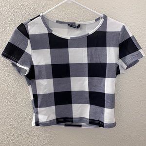 Checkered Crop Top